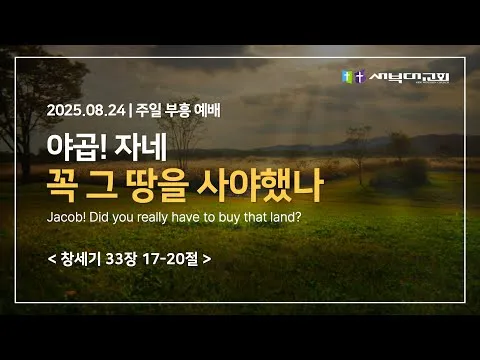 야곱! 자네 꼭 그 땅을 사야했나